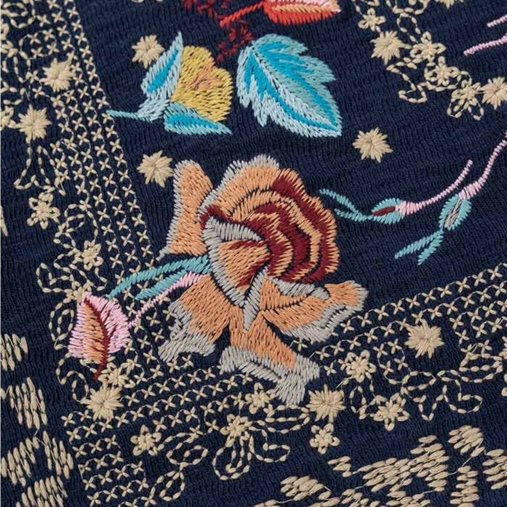 Paparazzi Womens Multicolor Floral Embroidered Knitted Cardigan Sweater Size L - Picture 5 of 13